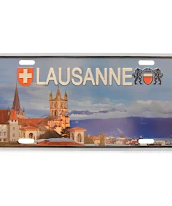Plaque voiture metal Lausanne