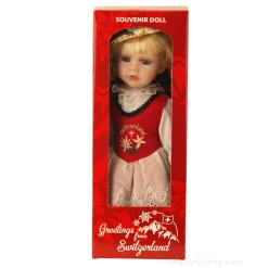 Poupée porcelaine suisse - Blonde - Boite