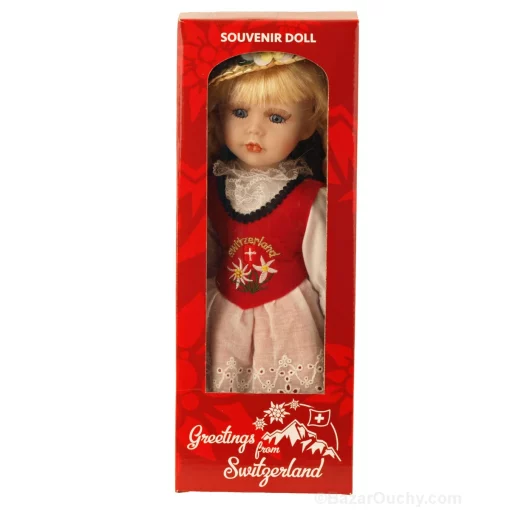 Poupée porcelaine suisse - Blonde - Boite