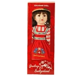 Poupée porcelaine suisse - Blonde - Boite