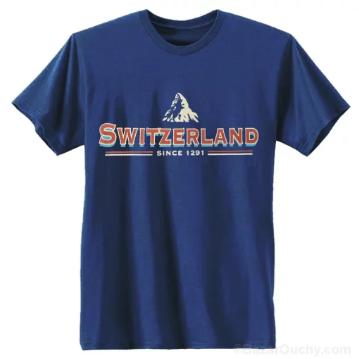 Tshirt avec montagne Suisse