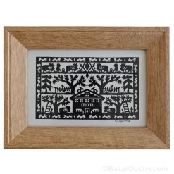 Découpage en papier suisse poya cadre tableau