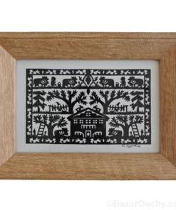 Découpage en papier suisse poya cadre tableau