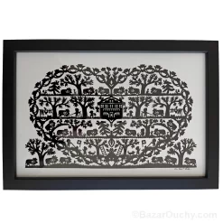 Découpage en papier suisse poya cadre tableau