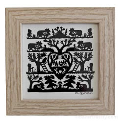 Découpage en papier suisse poya cadre tableau