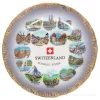Assiette souvenir ville suisse décoration