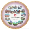Assiette souvenir ville suisse décoration