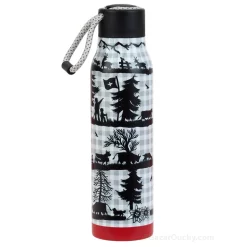 Bouteille thermo decoupage poya