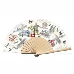 Eventail Motifs suisses - Romantique