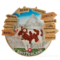 Magnet vache et direction villes suisse