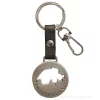 Porte cle metal forme suisse rond