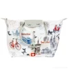 Sac pliable motifs suisse vintage - Blanc