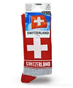 Chaussette drapeau croix suisse
