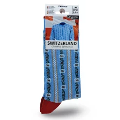 Chaussette bleu edelweiss suisse