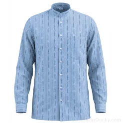 Chemise edelweiss suisse paysan - Bleue