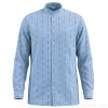 Chemise edelweiss suisse paysan - Bleue