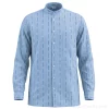 Chemise edelweiss suisse paysan - Bleue