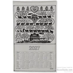 Calendrier en tissu Suisse 2027 - 19.2733 - Decoupage poya