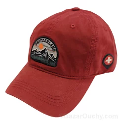 Casquette bordeaux - Montagnes suisse
