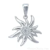 Collier Edelweiss - Or blanc 9ct - Aigue Marine