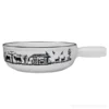 Caquelon fonte poya decoupage blanc et noir