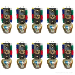 Cloche fleurs suisse - 12cm - 10 pièces