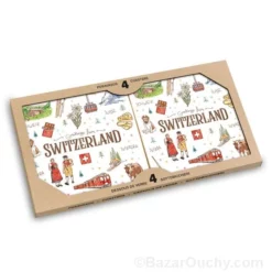 Sous verre motifs suisses - 4pce