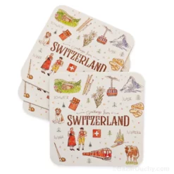 Sous verre motifs suisses - 4pce