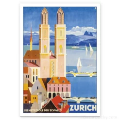 Carte Postale retro vintage - Zurich