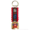 Cloche suisse porte clé - Courroie velour rouge
