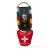 Cloche vache decoration rouge croix suisse