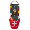 Cloche vache decoration rouge croix suisse