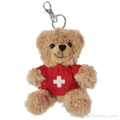Ourson pull rouge croix suisse - Porte clé
