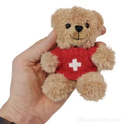 Ourson pull rouge croix suisse - Porte clé