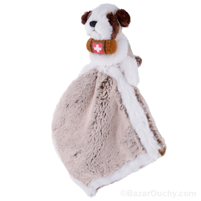 Doudou avec petit chien saint Bernard suisse