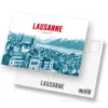 Carte postale Lausanne bleue