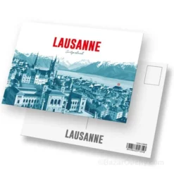 Carte postale Lausanne bleue