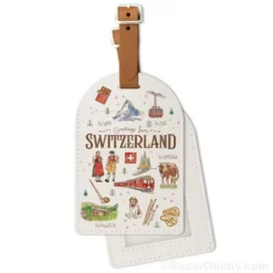 Etiquette bagage motifs suisse